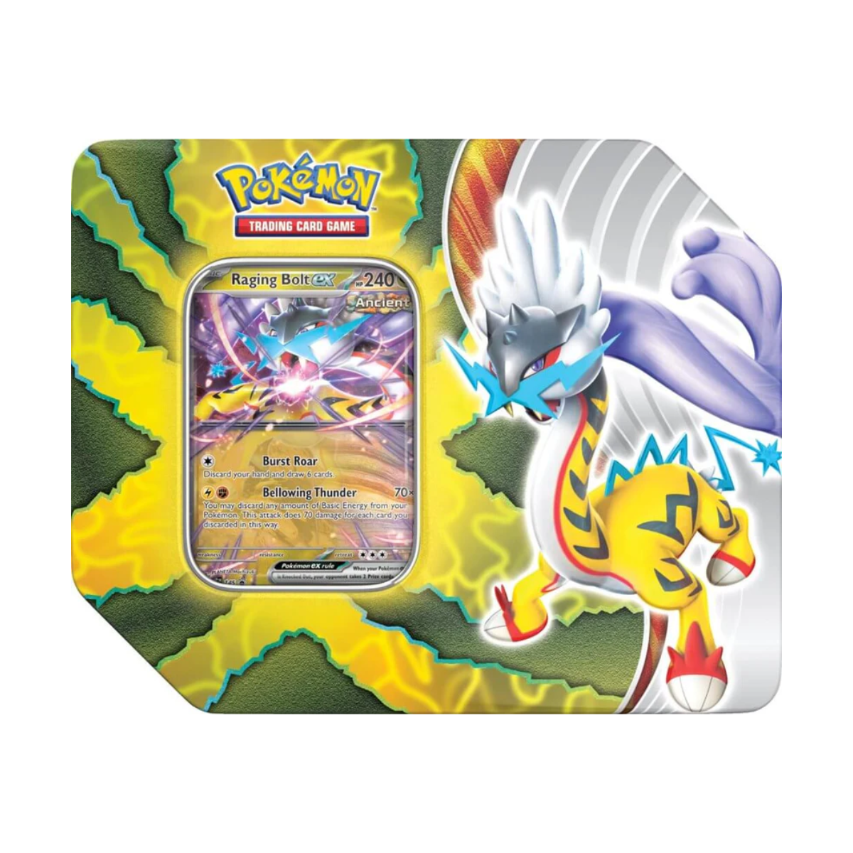 Pokémon TCG Paradox Destinies Tin Raging Bolt EX