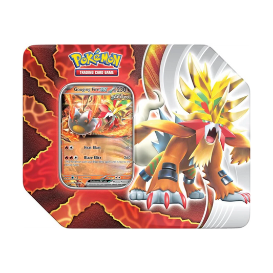 Pokémon TCG Paradox Destinies Tin Gouging Fire EX