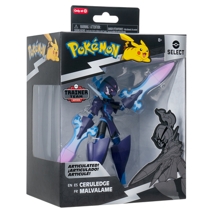 Pokémon Ceruledge Action Figure 15cm – Fire/Ghost Type Collectible Battle Figure