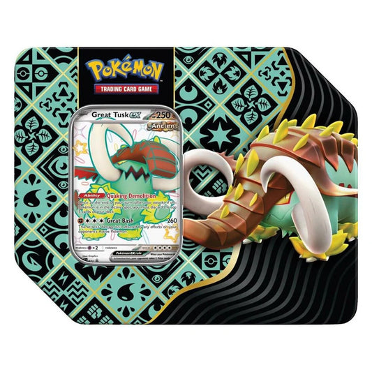 Pokémon TCG Paldean Fates Collector Tin Great Tusk EX