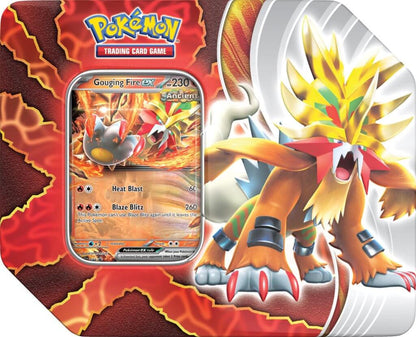 Pokémon TCG Paradox Destinies Tin Gouging Fire EX