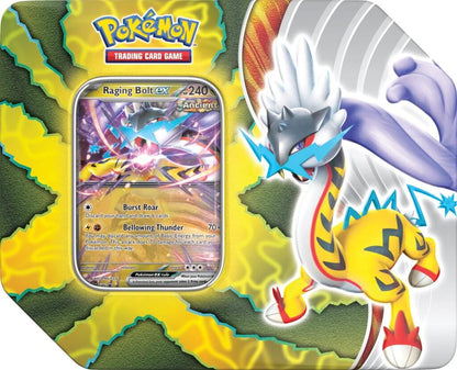 Pokémon TCG Paradox Destinies Tin Raging Bolt EX