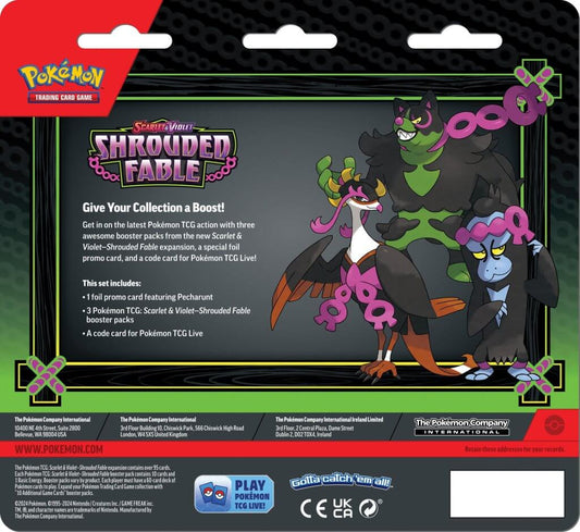Pokémon TCG Scarlet & Violet 6.5 Shrouded Fable 3 Pack Blister