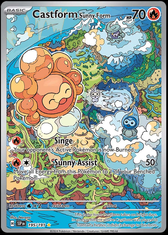 Image of Castform Sunny Form Surging Sparks (SSP) #195