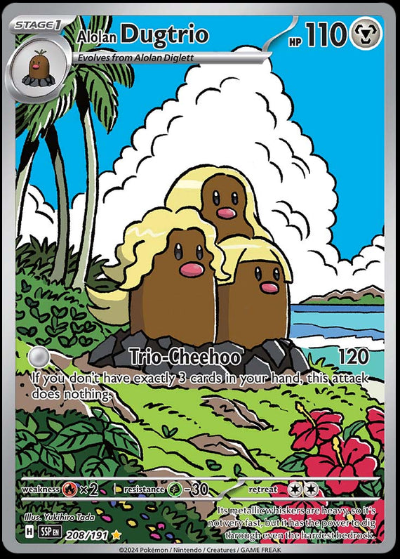 Image of Alolan Dugtrio Surging Sparks (SSP) #208