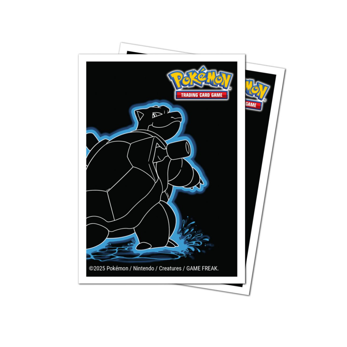 Pokemon Neon Kanto 105ct APEX Deck Protector Sleeves Blastoise