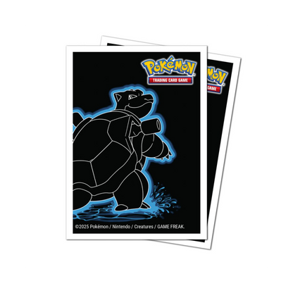 Pokemon Neon Kanto 105ct APEX Deck Protector Sleeves Blastoise