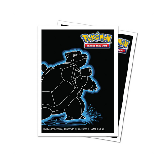 Pokemon Neon Kanto 105ct APEX Deck Protector Sleeves Blastoise