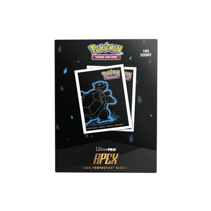 Pokemon Neon Kanto 105ct APEX Deck Protector Sleeves Blastoise
