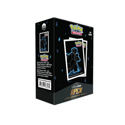Pokemon Neon Kanto 105ct APEX Deck Protector Sleeves Blastoise