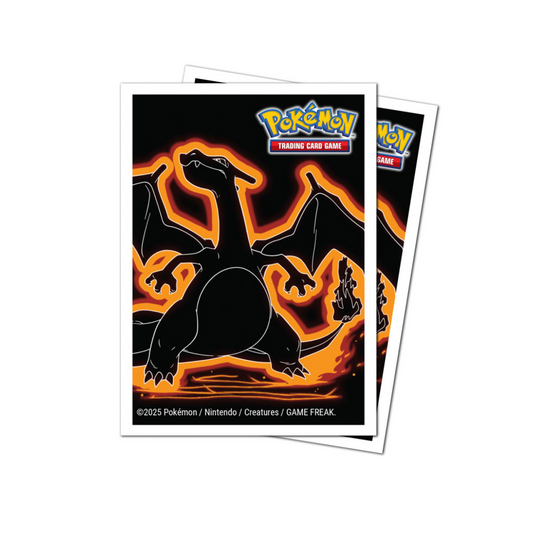 Pokemon Neon Kanto 105ct APEX Deck Protector Sleeves Charizard