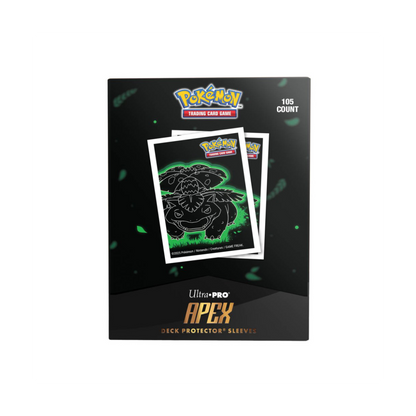 Pokemon Neon Kanto 105ct APEX Deck Protector Sleeves Venusaur