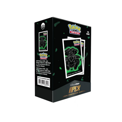 Pokemon Neon Kanto 105ct APEX Deck Protector Sleeves Venusaur