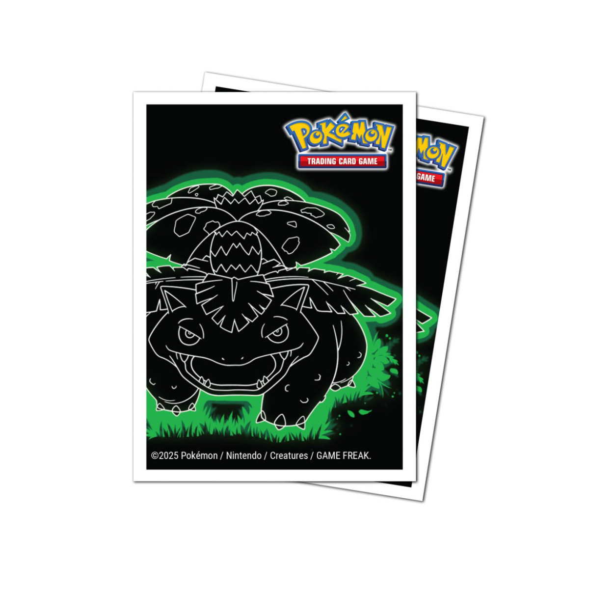 Pokemon Neon Kanto 105ct APEX Deck Protector Sleeves Venusaur