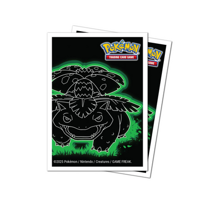 Pokemon Neon Kanto 105ct APEX Deck Protector Sleeves Venusaur