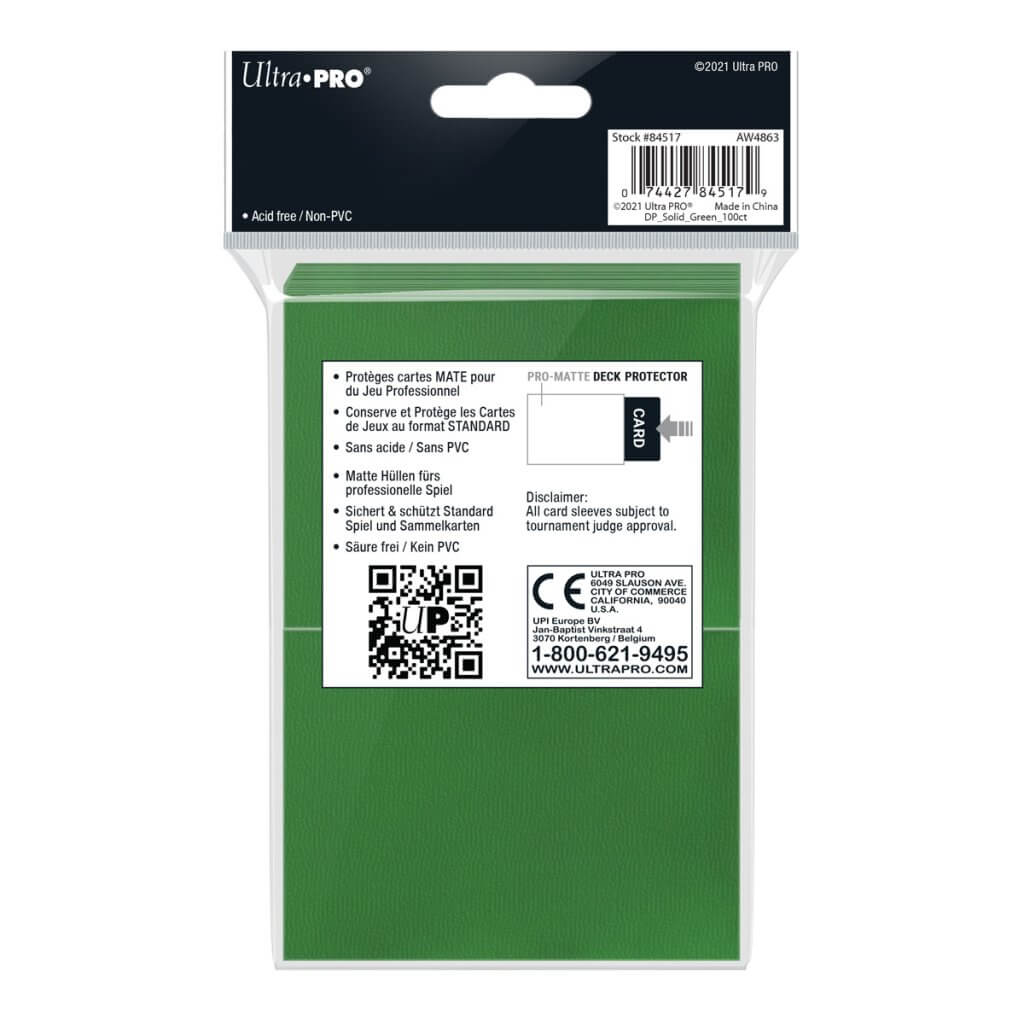 obsession card sleeves ULTRA PRO - Non-Glare - Pro Matte Standard Deck Protector