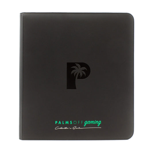 Palms Off Gaming - Collector's Series 12 Pocket Zip Trading Card Binder - BLACK