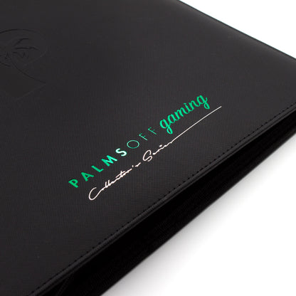 Palms Off Gaming - Collector's Series 12 Pocket Zip Trading Card Binder - BLACK