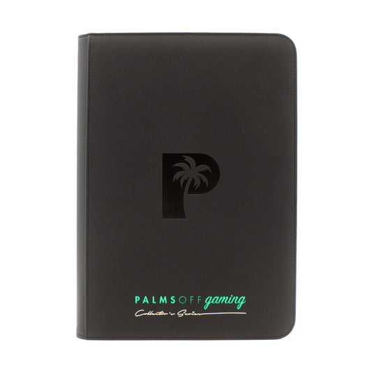 Palms Off Gaming - Collector's Series 9 Pocket Zip Trading Card Binder - BLACK