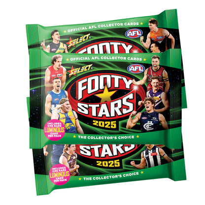 2025 AFL Footy Stars Vinyl Album + 2 Packs Cards