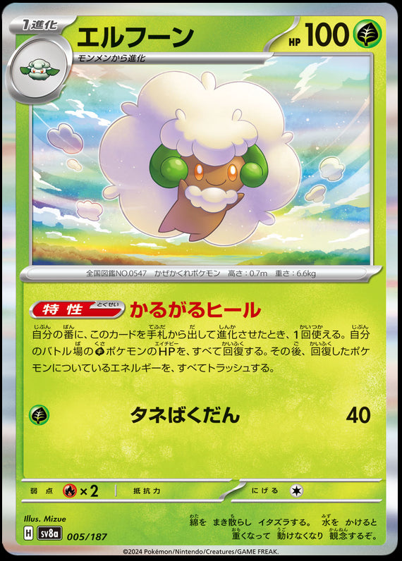 Image of Whimsicott Terastal Festival ex (sv8a) #005